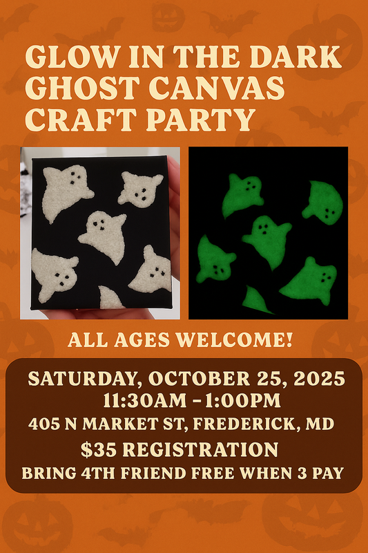 Glow-in-the Dark Ghost Canvas Craft Party
